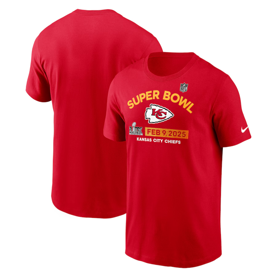 Men NFL Kansas City Chiefs red T shirts style 4